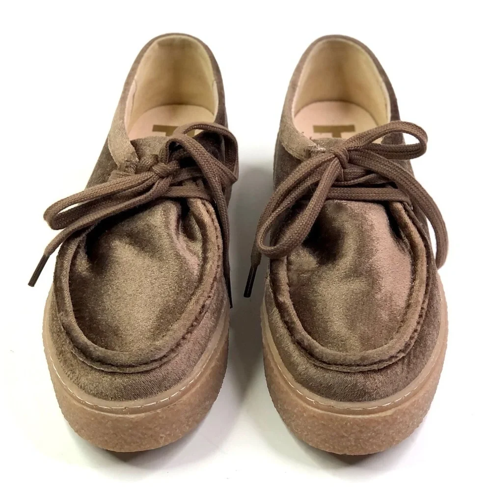 Hush Puppies Brown Platform Lace-Up Shoes